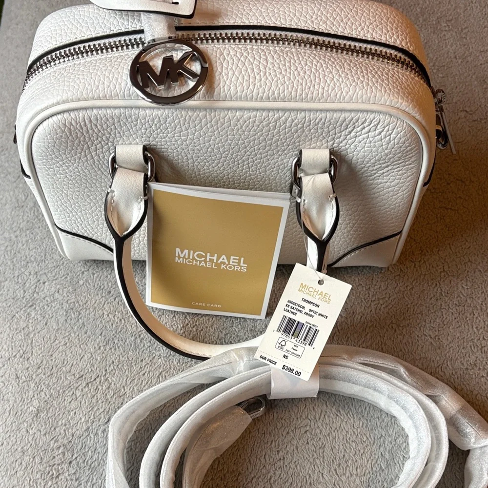 Michael Kors White Leather Satchel